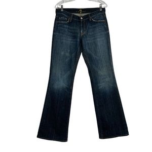 7 for All Mankind Bootcut Dark Jeans - Size 28